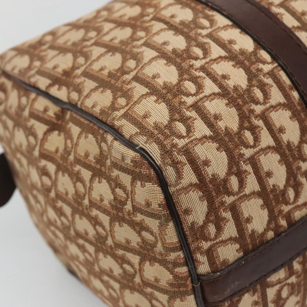 Christian Dior Trotter Canvas Boston Bag Brown Gold Auth 117863 - Picture 16 of 16